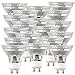 Produktbild Luminea Spots: 18er-Set LED-Spotlights, Glasgehäuse, GU10, 1,5 W, 120 Lumen (LED GU10 warmweiß)