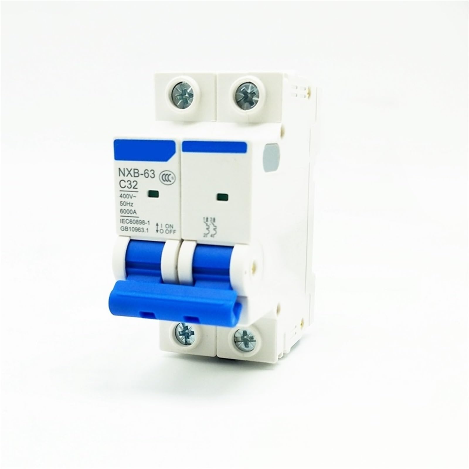 Disjoncteur NXB-63 2 pôles courbe C pour tableau électrique domestique et bipolaire C45