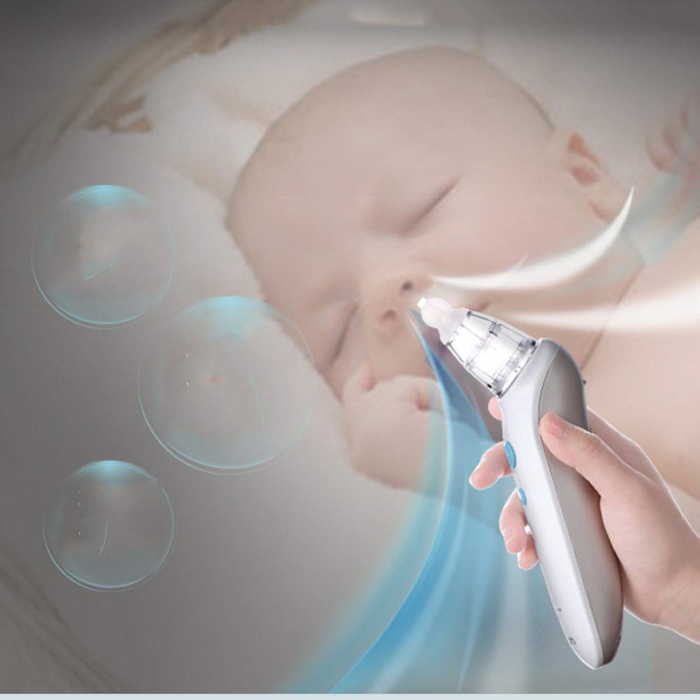 Aspirator do nosa dziecka, z muzyką i cichą konstrukcją, zasilanie przez USB Booger Cleaner - plus 2 bezpłatne końcówki do nosa