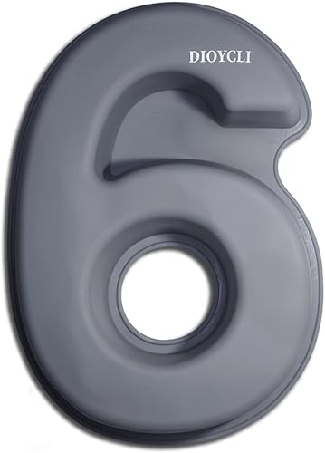Dioycli Molde para pasteles de números grandes para hornear números de silicona 3D, molde de pastel DIY para hornear letras ecangulares novedosas