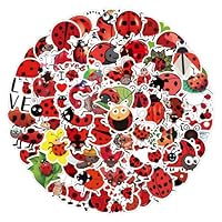 110pcs Ladybird Stickers,Ladybug Waterproof Vinyl Decals for Bike Water Bottles Laptop Bicycle Refrigerator Cup Luggage Computer Mobile Phone Skateboard Décor (ladybug-110)