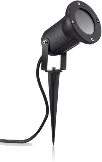 Auraglow Deep Recessed GU10 Holder Garden Spike Light Floor or Wall Mount Lamp, Outdoor Uplighter