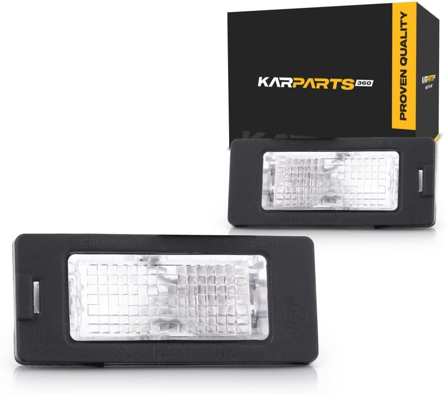 KarParts360 For Volkswagen Tiguan 2014 15 16 17 2018 License Plate Lights Driver and Passenger Side | Pair | CAPA | Bulb Type | With Bulb(s) | Replacement For VW2870113, VW2870113C | 5N0943021B