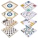 Edsnor 8-in-1 Spielesammlung für 2-4 Spieler, Holz Brettspiel für zu Hause, Partei, Reisen