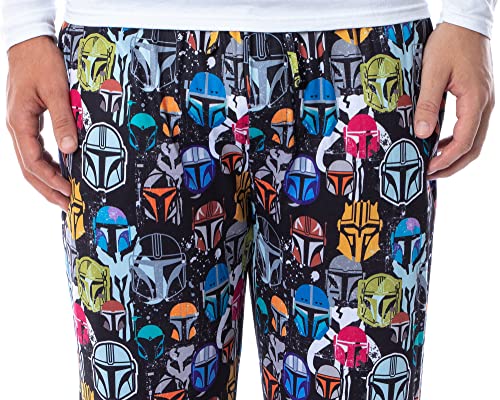 Star Wars Mens' The Mandalorian Color Helmets Sleep Pajama Pants3