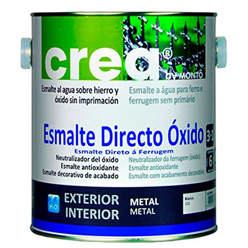 Smalto ad acqua diretta, ossido di alta resistenza e protezione per metalli, gamma Crea, 500 ml, verde primaverile satinato