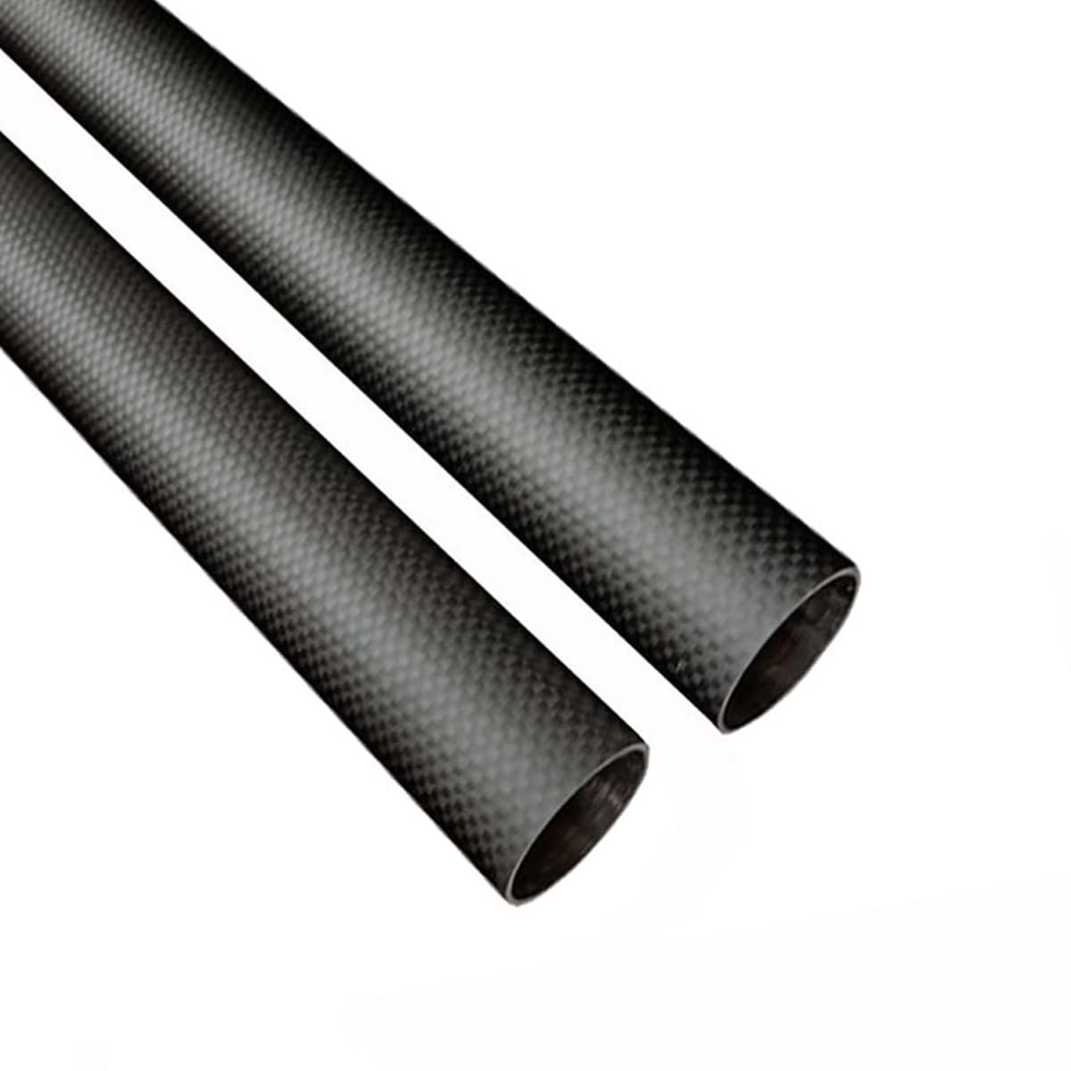 2 STK Kohlefaserrohre 600mm 3K-Rolle Gewickelt Matt Ø 8mm 10mm 12mm16mm 18mm 20mm 22mm 25mm 30mm Hochfest Leicht Hohlstange Für Drohne RC Modelle DIY(25 * 23 * 600mm)
