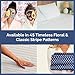 Light Blue and White Striped Sheets - 1 Flat & 1 Fitted Sheet & 2 Pillowcases w/ Deep Pockets - Wrinkle & Fade Resistant - Ultra-Soft, Breathable & Cooling - Luxury Pinstripe Bedding - Queen Size