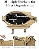 ibalulu Umhängetasche Herren,Robuste Canvas Messenger Bag mit Mehreren Taschen & Verstellbarem Gurt, Vintage Crossbody Bag Hobo Arbeitstasche Unisex Schultertasche für Beruf, Reise, Alltag(Grau) #3