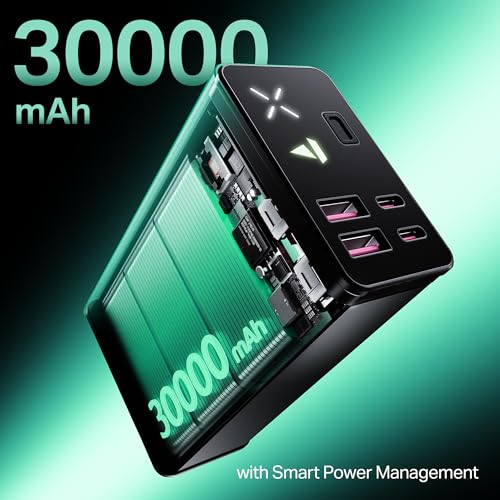 Image of Boat EnergyShroom PB665 Turbo X, 30000mAh Laptop Powerbank w / 65W Turbo Fast Charging, 100W high-Speed Cable. Compact, for MacBooks, laptops, iPhones, Android, Smartphones, Tablets (Navy Blue)