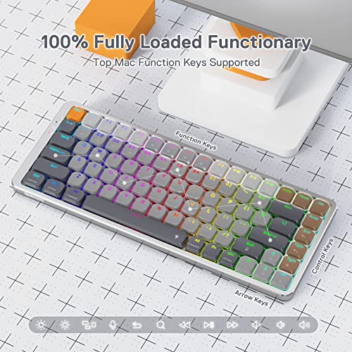 Redragon K652 75 Wireless RGB Mechanical Keyboard, TriMode 84 Keys