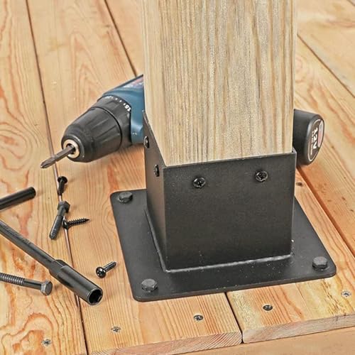 Soporte para poste de madera 10x10 base para pérgolas cerca suelo jardín pack de 2 2