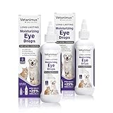Vetanimus Refreshing Moisturizing Eye Drops 150ml/5 fl.oz for Dogs, Cats, and Livestock Fast-Acting Hydration 2 Bottle Set