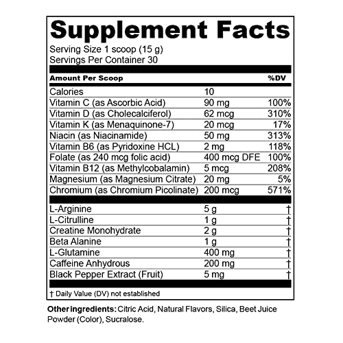 Mtn Ops Yeti Monster Pre-Workout Powder Energy Drink, 30-Serving Tub, Strawberry Banana #TOP1