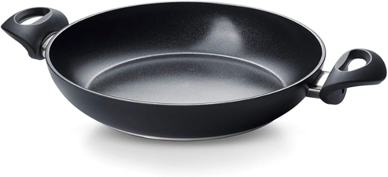 Fissler Essential 11 Inch Ceramic Nonstick Serving Pan, Orbit Black, Easy Release, Made Without Added PFAS/PTFE, Induction Compatible, Made in Germany