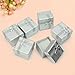 ReFaXi Bulk Lot 24Pcs Silver Square Jewelry Ring Gift Cardboard Box Present Case Holder