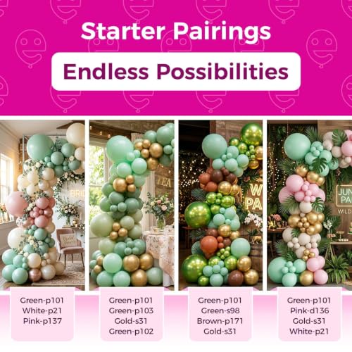 Image of Bezente Mint Green Balloons Latex Party Balloons 30 Pack 18 inch Large