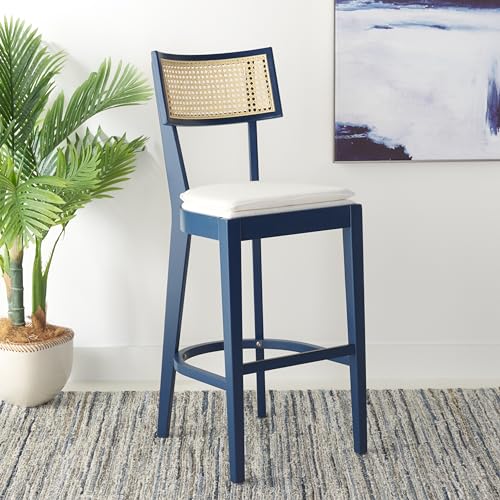 Silla alta SAFAVIEH Home Collection Galway Navy/Natural asiento 31 pulgadas para isla de cocina miniatura 2