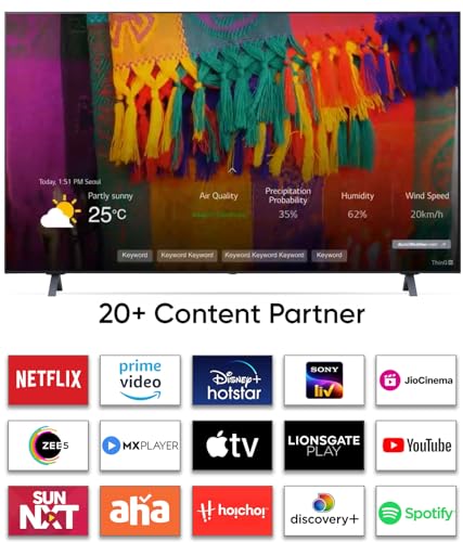 Image of LG 108 cm (43 inches) 4K Ultra HD Smart NanoCell TV 43NANO73SQA (Ashed Blue)