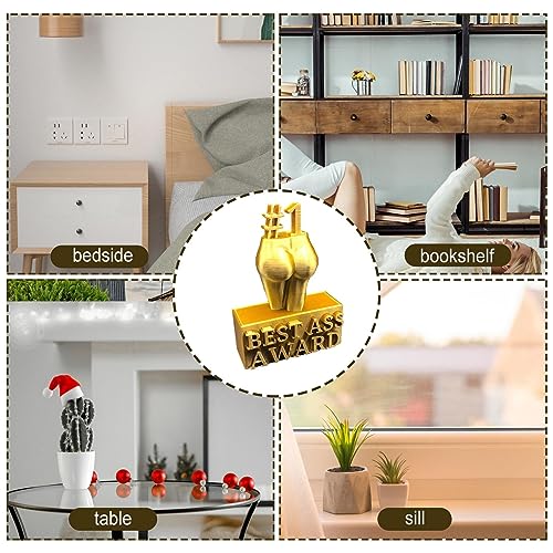 Best Ass Award – Enfeite de troféu de resina de ouro de melhor bunda, decoração de troféu de escultu