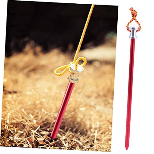 Estacas de tienda UPKOCH de aleación de aluminio con cuerdas y 8 clavos para camping exterior 3