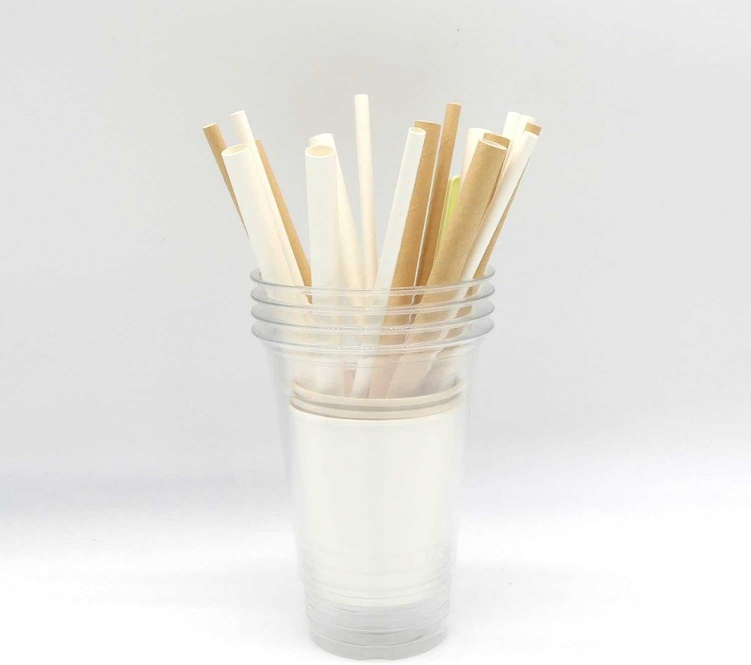 Disposable Paper Straws Diameter 0.2 inch (6 mm), Natural, 40 Pieces x 120 Sets