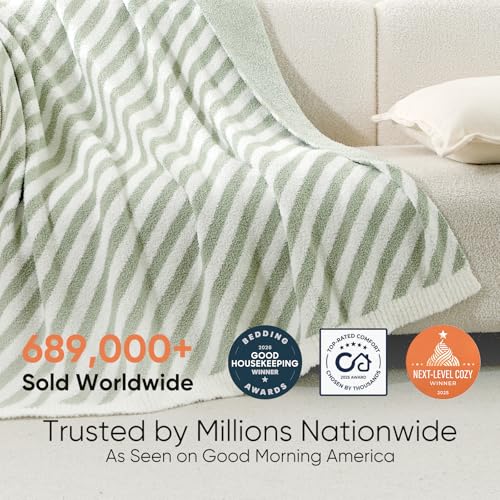 Image of Snuggle Sac Ultra Soft Throw Blanket, Sage Green, 50 inchx60 inch