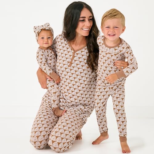 Image of Little Sleepies Womens Pajama Top, Viscose from Bamboo, Henley Button Up Nursing PJs, Family Matching Pajamas for Women Set