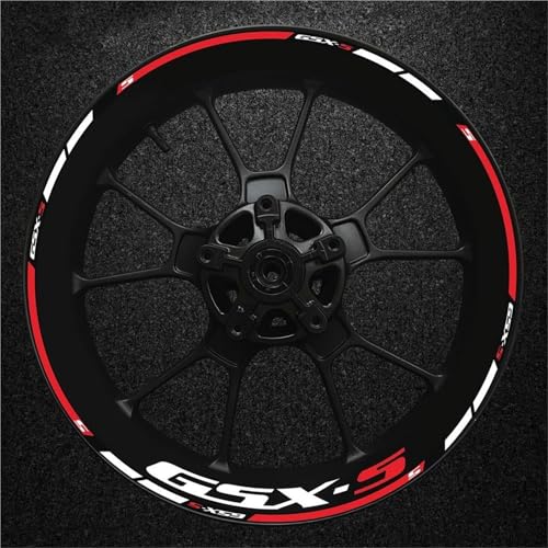 CYDJML Reifenaufkleber-Set Motorrad-Felgenband-Aufkleber Für Suzuki GSXS125 GSX-S125 GSX-S125, Streifenfolie, Reflektierende Felgenaufkleber, Papieraufkleber Motorrad-Radnabenaufkleber(Farbe 2)