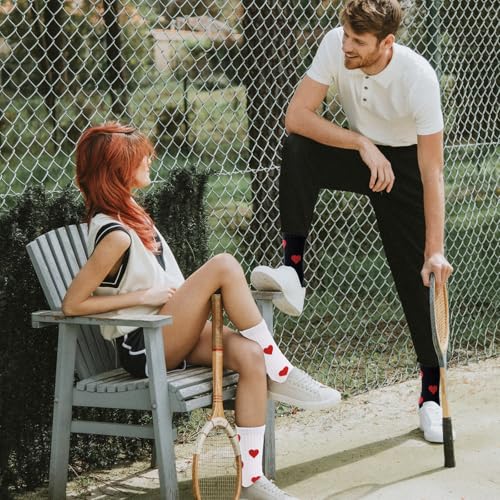 Image of American Trends Womens Novelty Striped Crew Socks Athletic Vintage Slouch Mid Calf Tube Socks