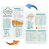 Kitchen Conversion Chart Magnet Cooking Measurement Refrigerator Magnet Thickened Double-sided Flip for Cooking Baking Tool Cookbook Accessories