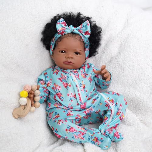 Muñeca Reborn Terabithia 19" Realista Bebé Afroamericana miniatura 4