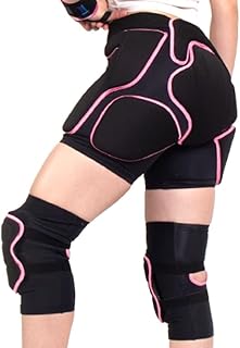 BelugaDesign Padded Shorts Knee Set | Women Winter Sports Ski Snowboard 3D Impact Pad | Adjustable Breathable Protective G...