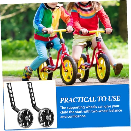 Ruedas de entrenamiento para bicicletas Healifty 4 piezas resistentes con soportes ajustables para equilibrio y soporte miniatura 3