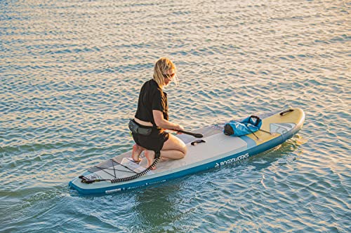 Boardworks Kraken All-Water Inflatable Stand-Up Paddleboard with Pump, Paddle and Roller Bag (SUP) Complete Kit – 11’, White/Blue/Orange