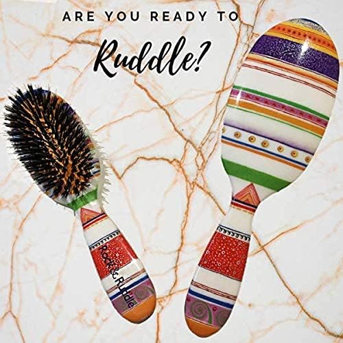 Rock & Ruddle Natural Mixed Boar Bristle Hair Brush for Women and Kids (Small/Travel Size, 17.5cm) - Image 3