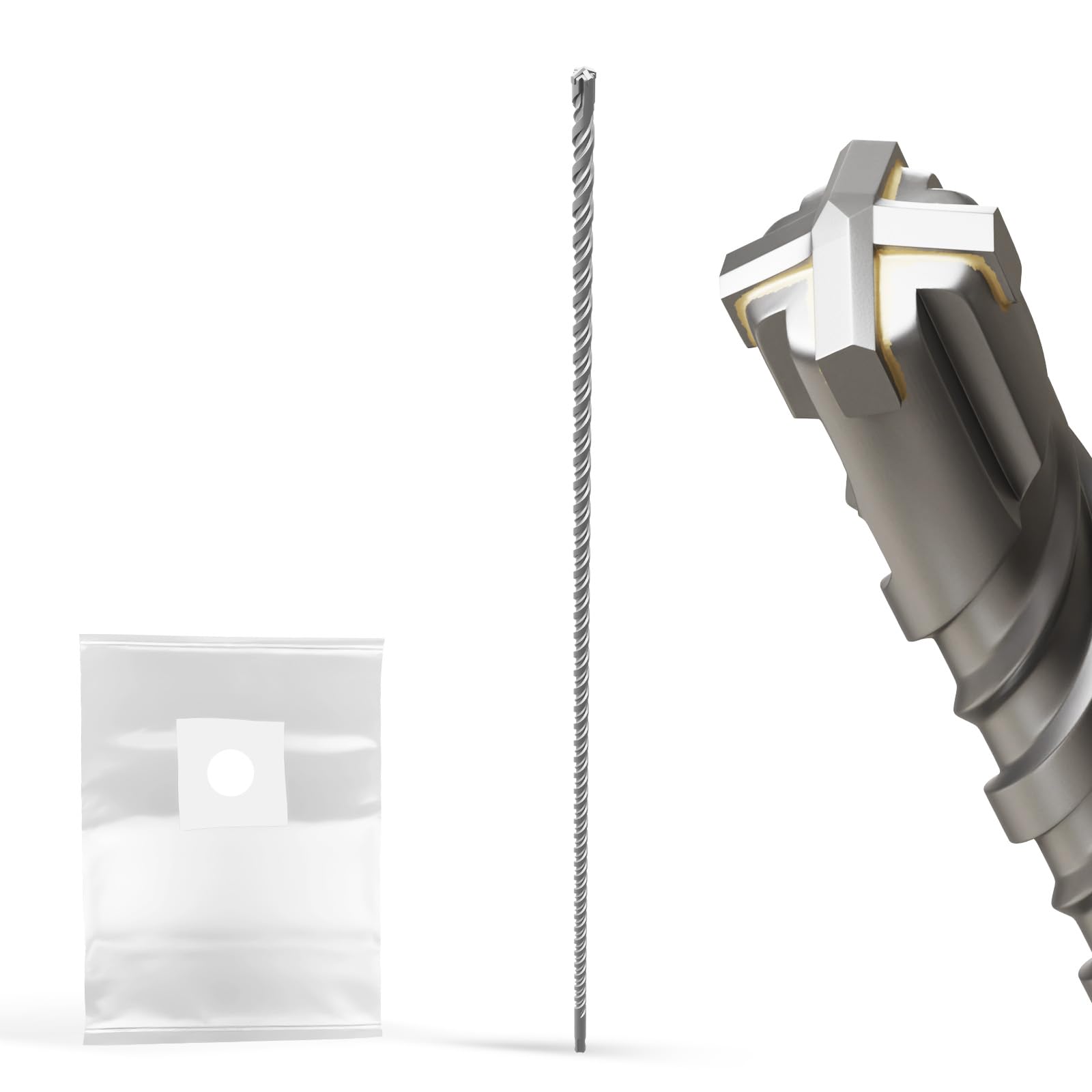 XZH SDS Plus Masonry Drill Bits 10mm x 800mm, Professional Tungsten Carbide Cross Tip, Long SDS Hammer Drill Bits for Wall, Stone, Concrete, Brick — image 1