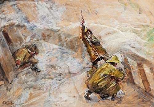 Poster Christian Krohg Temps violent 58x90 cm toile sans cadre