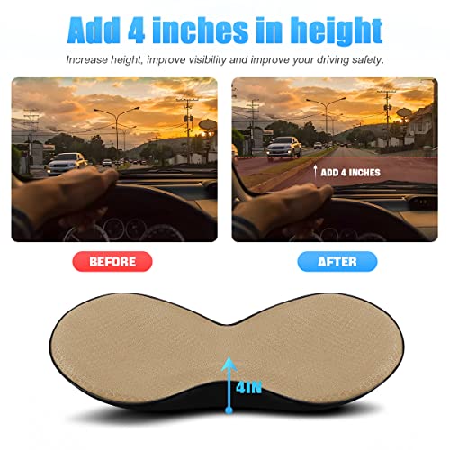 Car Seat Cushion, Memory Foam Auto Wedge Seat Pad, Comfort Low Back And Tailbone Sciatica Pain Relief Driving Pillow, Breathable Non Slip Orthopedic Support Pad, Universal For Men Women (Beige) #TOP5