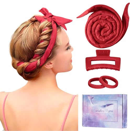 Heatless Curling Rod Headband, Upgraded 60