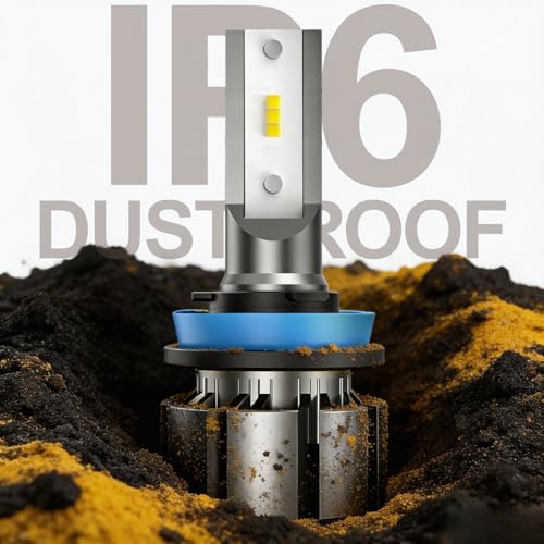 Image of H8 /H9 /H11 LED Bulbs 70,000LM /Bulb, 1:1 Size to H16 Fog Light Bulb Plug N Play Easily Installation, IP68 Waterproof With 25,000Rpm Cooling Fan, 70,000Hrs+ Long Lifespan, Pack of 2