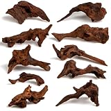 emours Kleines Aquarium Treibholz, 5,1–15,2 cm, natürliche gedrehte Zweige, gerbarm, ideal für Garnelen/Betta- und Nano-Aquascapes, auch für Reptilien-Terrarien (10)