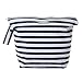GroVia Reusable Zippered Wetbag for Baby Cloth Diapering and More (Onyx Stripe)