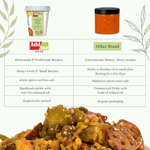 Image of Add me Hand Made Mixed vegetable Pickle in Mustard Oil 500gm | Goodness Of Mixed Pickles | Rajasthani mix achar marwadi pickle Bucket Pack