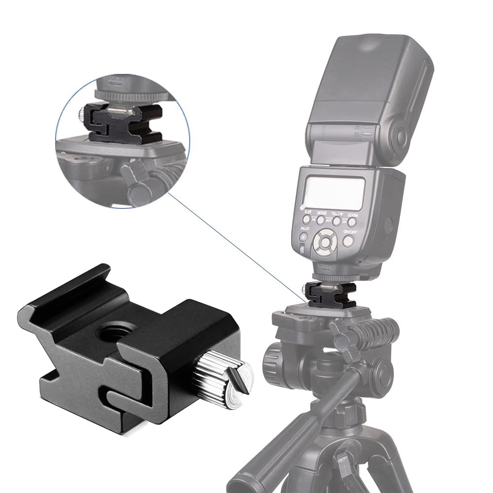 Adaptateur Montage Griffe Flash 1/4'' Pour Support Lampe Et Caméra