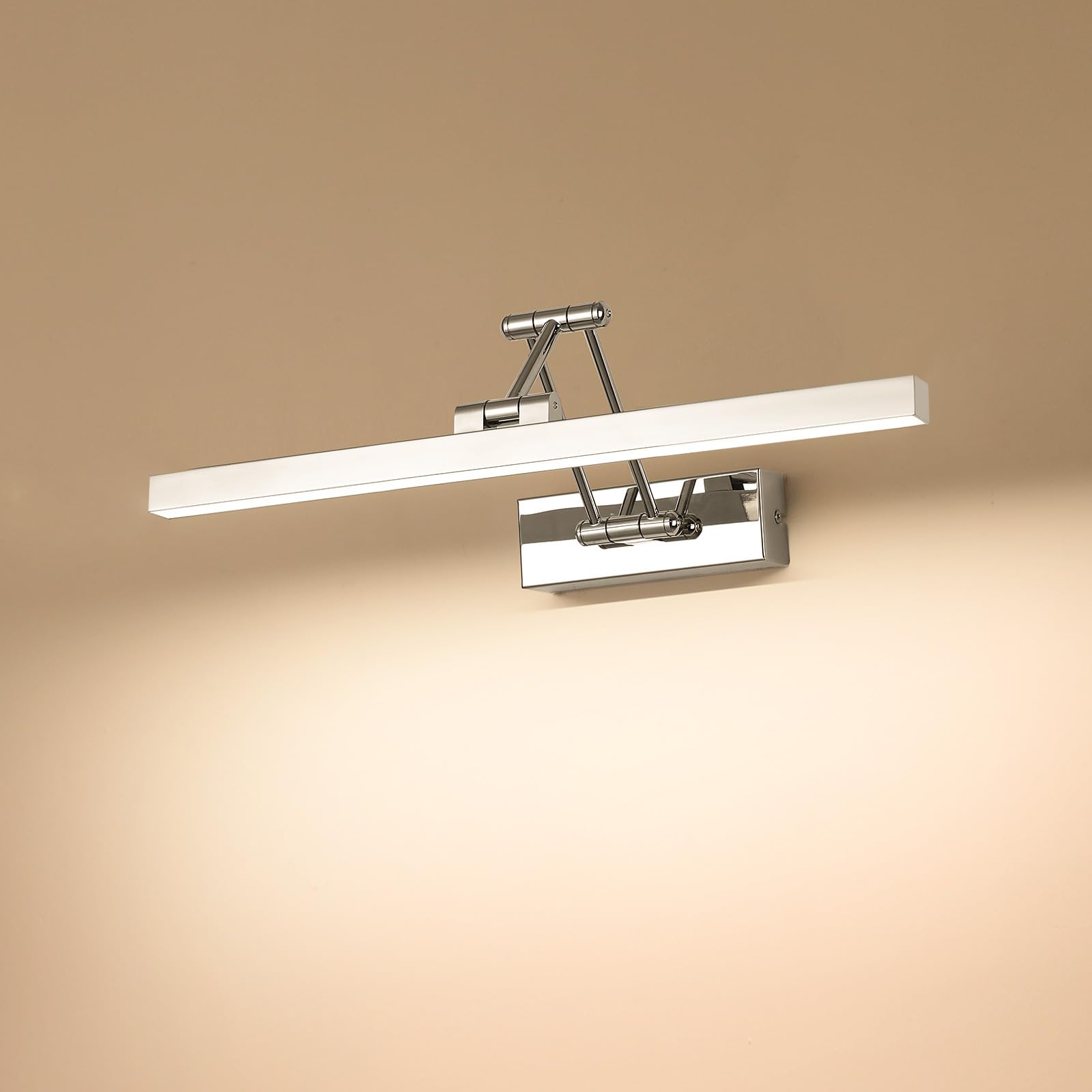 LED Spiegel Lampe Badezimmer 40 cm, Rotation Spiegel Lampen IP44, Licht Badezimmer 12W 960LM, LED Lichter, Neutral Weiß 4000K, Chrom