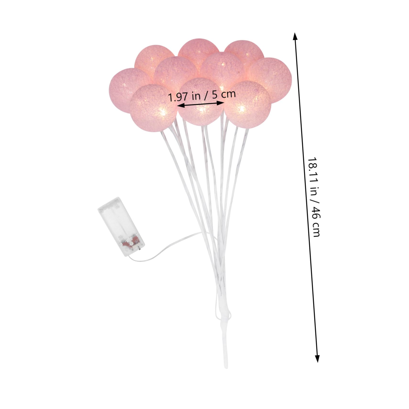 VOSAREA Flower Balls Centerpieces Led Ball Branch Light for Bouquet Decor Artificial Bouquet Accessory (no Battery)