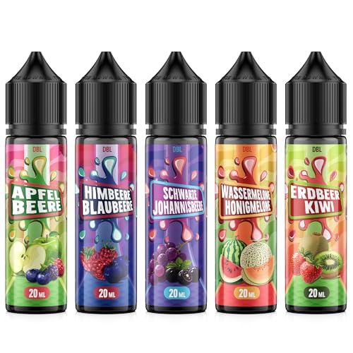 Aromakonzentrat 5x20ml, Intensives Lebensmittelaroma Ideal zum Backen, in Lebensmitteln & Getränken, auch für Vernebler, Nebelmaschinen, uvm