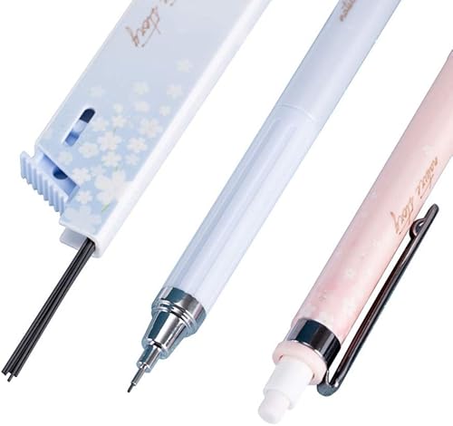 Miniatura 5 de Cherry - Juego de lápices mecánicos con plomo, 12 lápices mecánicos de 0.02 pulgadas (0.020 in) con paquete de 12 puntas de lápiz HB para escribir