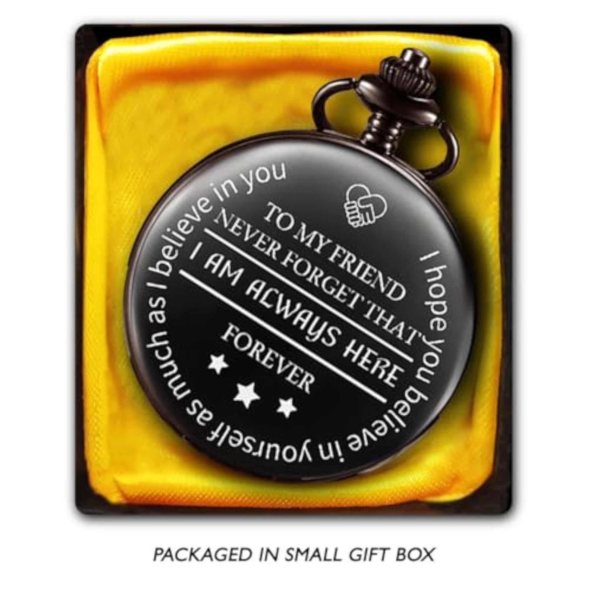 Friends Pocket Watch Gift for Best Friend, Engraved